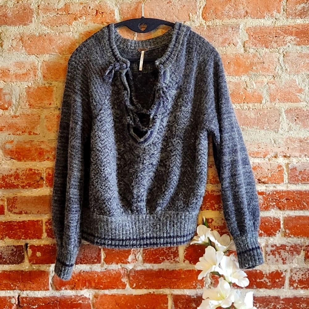 Free People Low V Sweater